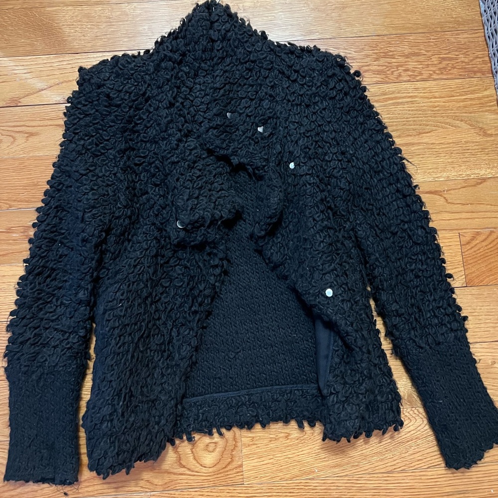 Iro Black Knit Caty Boucle Jacket Size 36 - Picture 1 of 1